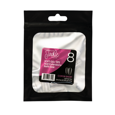 JACKIE SIGNATURE | SOFT GEL TIPS REFILL BAGS - COFFIN SHORT (50pcs)