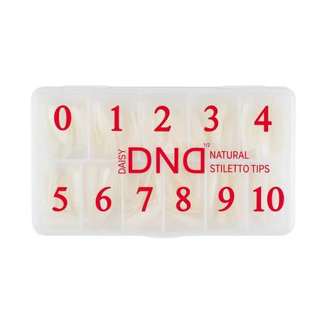 DND | NATURAL STILETTO TIPS BOX | SHORT (550 PCS) - view 1