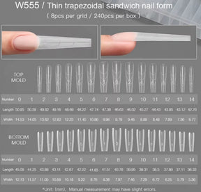 Dual Form - Sandwich Nail Extention - Coffin