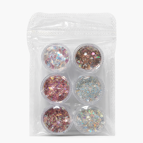 NAIL ART DESIGN | GLITTER SEQUIN - 6 JARS