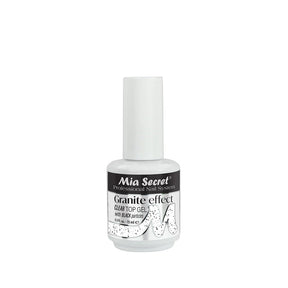 Mia Secret - Granite Effect Clear Top Gel (With Black Particles) 15ML