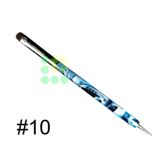 French Brush - 666 - Marble with Dotting Tool - Size 10