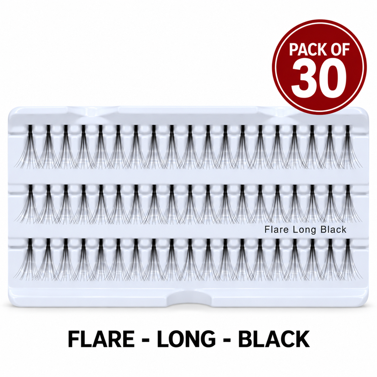 EYELASH - FLARE LONG - BLACK | 30 PK