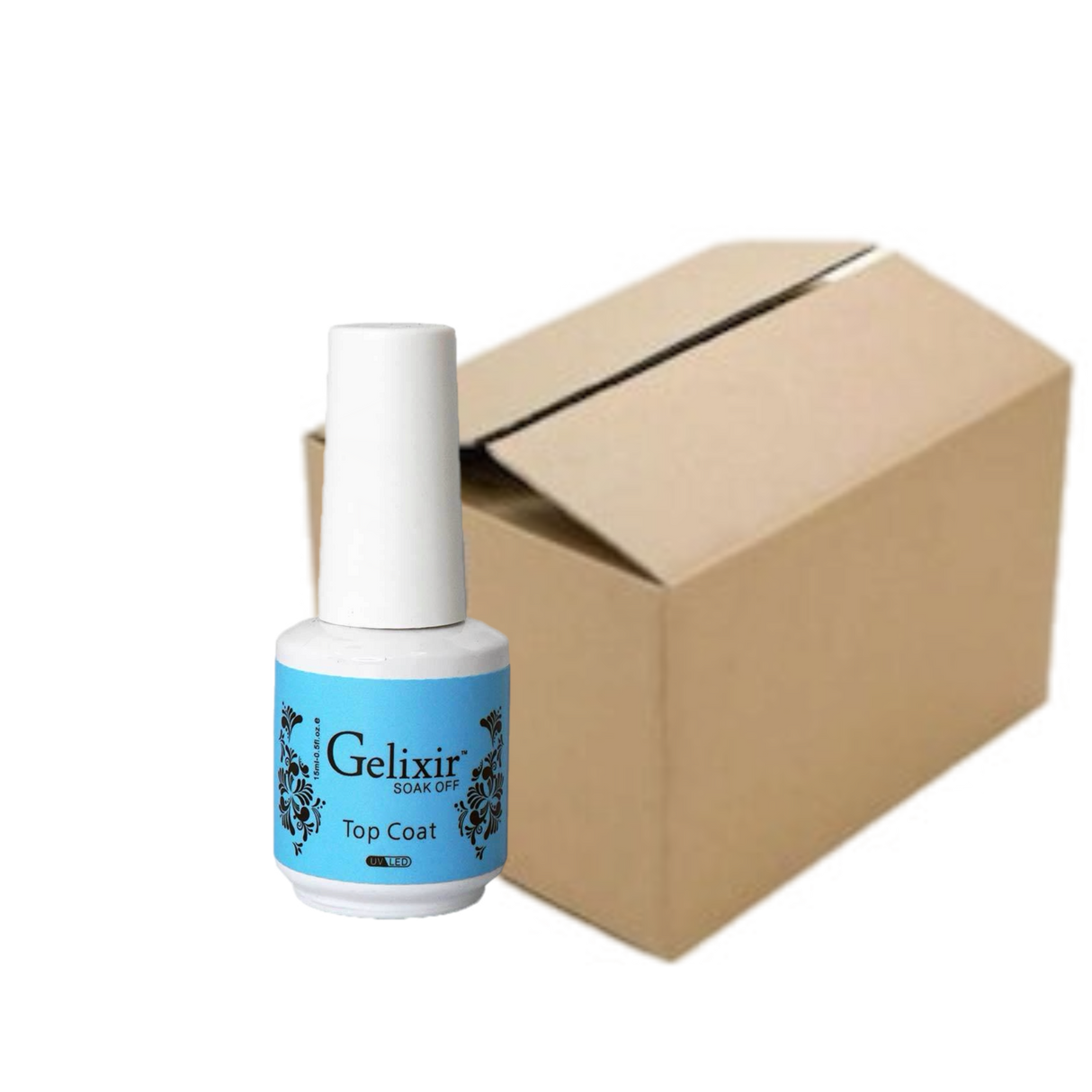 GELIXIR | SOAK OFF - TOP COAT BOX OF 12PCS