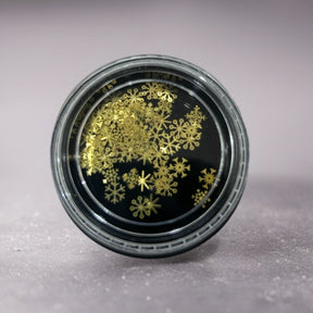 X'mas Nail Charm - Gold Sequin Snowflake