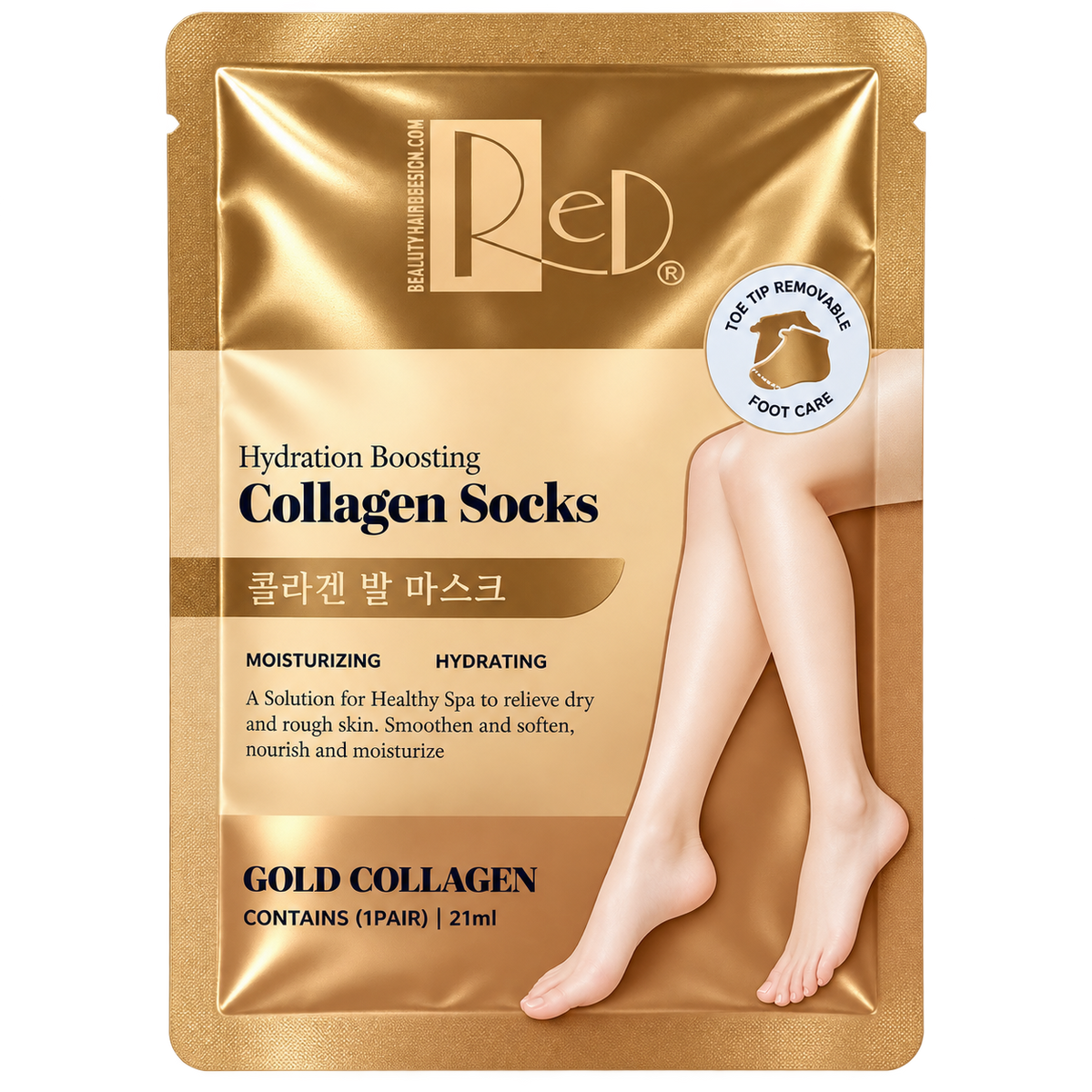 RED | GOLD COLLAGEN - HYDRATION BOOSTING MOISTURIZING - SOCK
