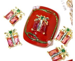 Gold Christmast Nail Charm - Gift 01