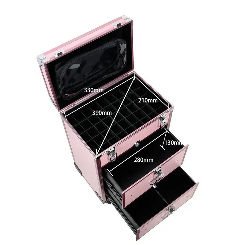 NAIL CASE |  NAIL & MAKE UP  Trolley Case w  3 Drawer