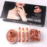 PRACTICE FINGER | NAIL TRAINING HAND - 3 Fingers +  White Base