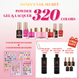 Honey's Nail Secret powder, gel, and lacquer set with 320 colors