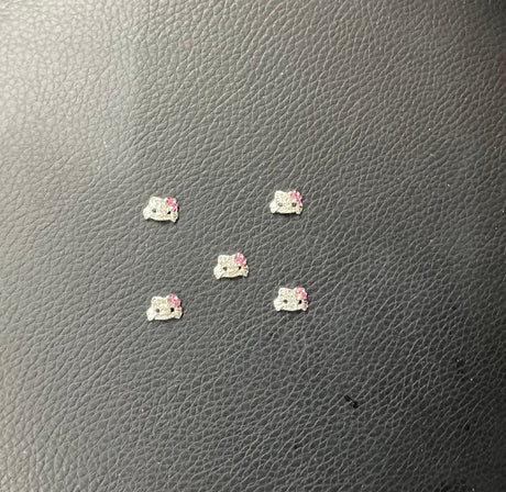 Hello Kitty Nail Charm | SILVER |  BAG OF 20 PCS