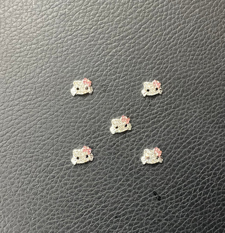 Hello Kitty Nail Charm | SILVER |  BAG OF 20 PCS