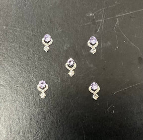 Ring Nail Charm - Bag of 20PCS - #02 Purple