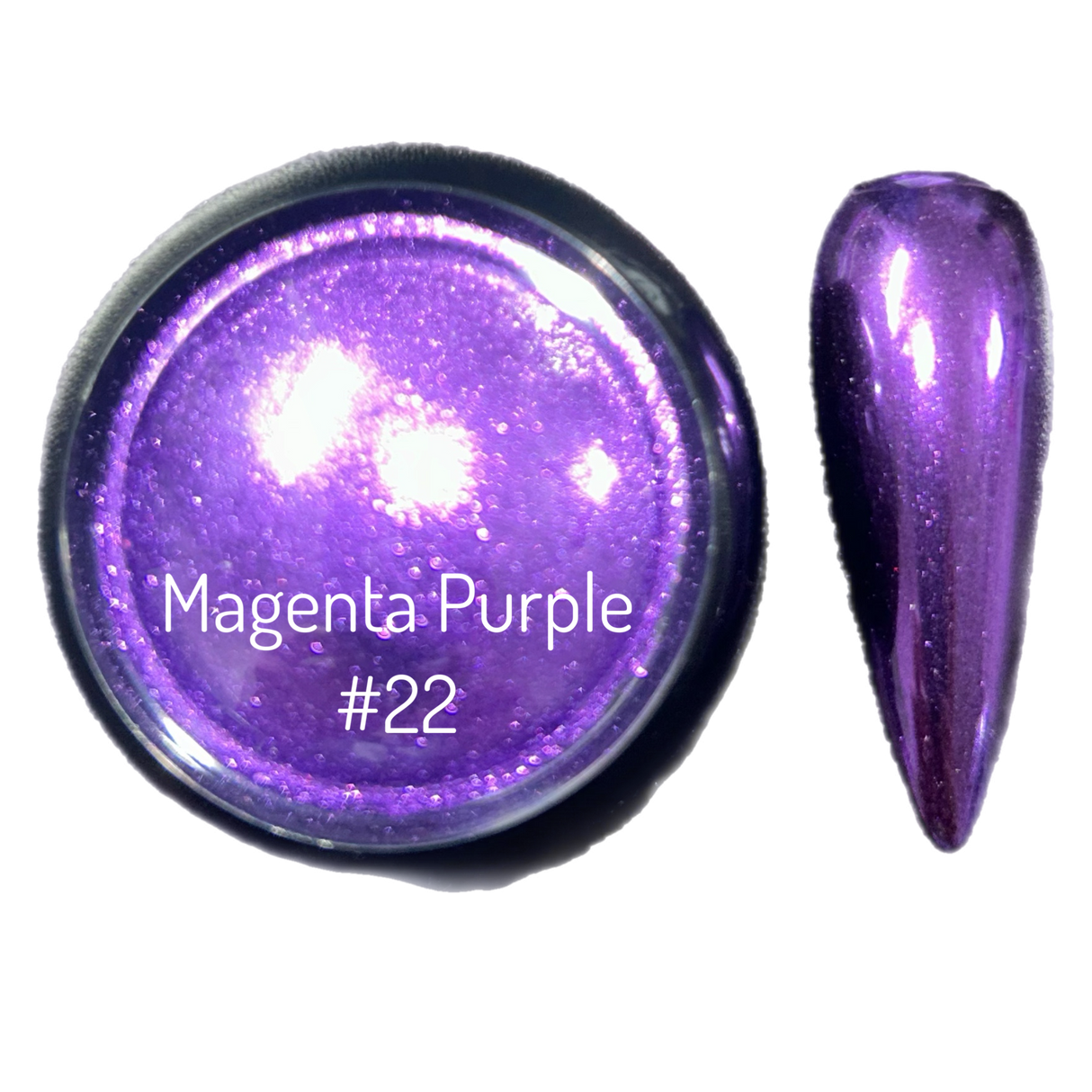 CHROME NAIL ART - MAGENTA PURPLE  TA10