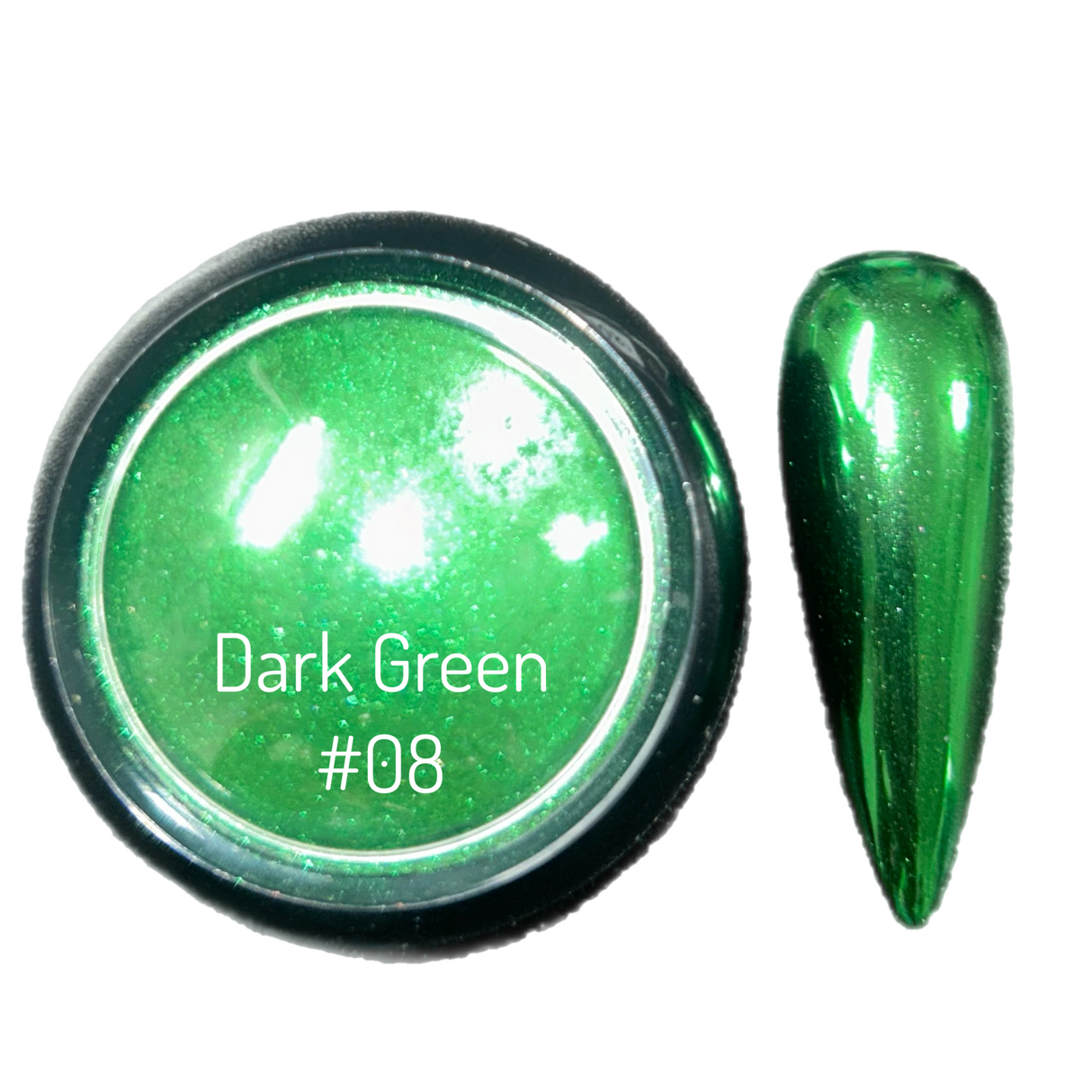 CHROME NAIL ART - DARK GREEN ( TA08)