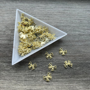 Flat Gold Bow - 50PCS