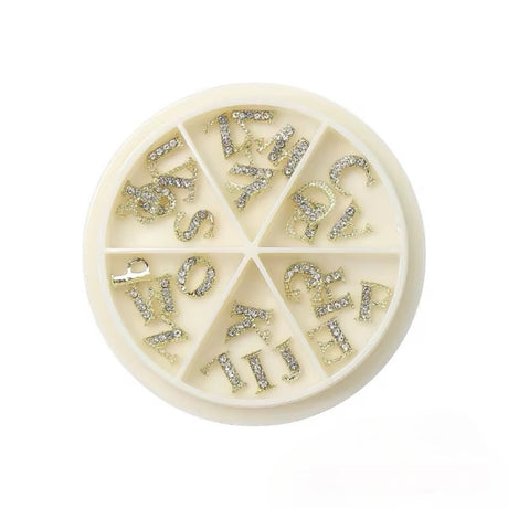 NAIL CHARM | RHINESTONE LETTER WHEEL