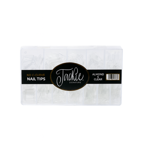 JACKIE SIGNATURE | NO C-CURVE NAIL TIP - CLEAR ALMOND - view 1