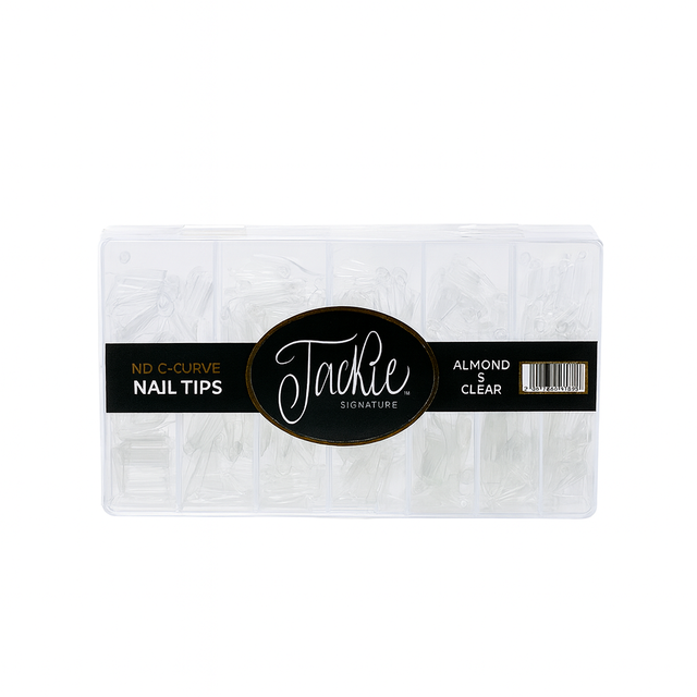 JACKIE SIGNATURE | NO C-CURVE NAIL TIP - CLEAR ALMOND - view 1