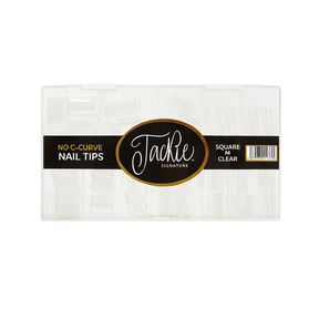 JACKIE SIGNATURE | NO C-CURVE NAIL TIP - CLEAR SQUARE - view 1