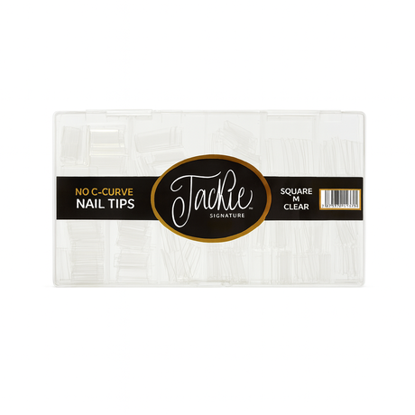 JACKIE SIGNATURE | NO C-CURVE NAIL TIP - CLEAR SQUARE - view 1