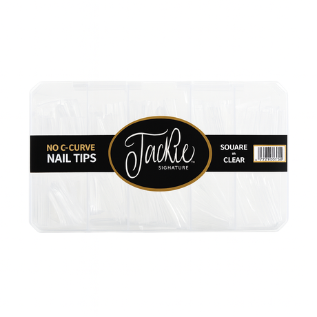 JACKIE SIGNATURE | NO C-CURVE NAIL TIP - CLEAR SQUARE - view 2