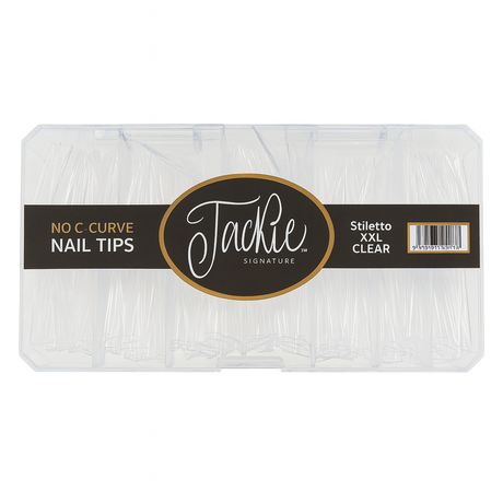 JACKIE SIGNATURE | NO C-CURVE NAIL TIP - CLEAR STILETTO - view 1