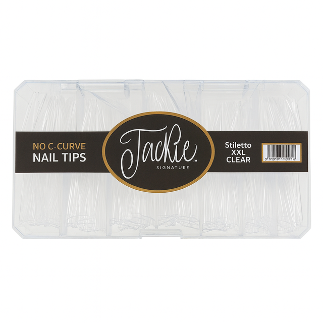 JACKIE SIGNATURE | NO C-CURVE NAIL TIP - CLEAR STILETTO - view 1