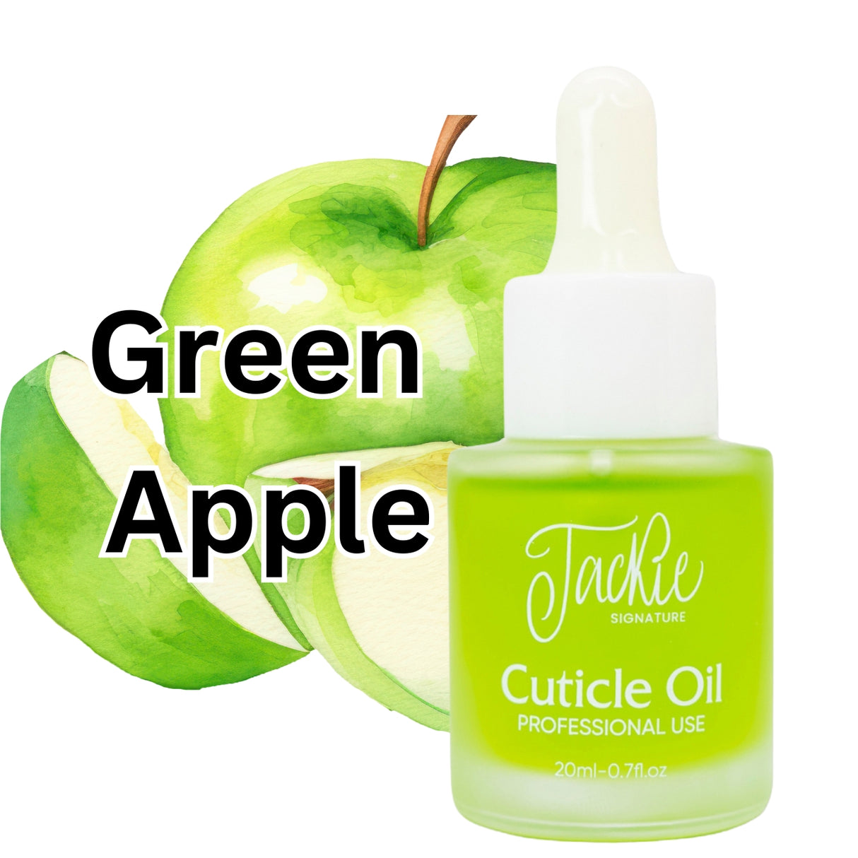 JACKIE SIGNATURE - CUTICLE OIL 20ML - GREEN APPLE
