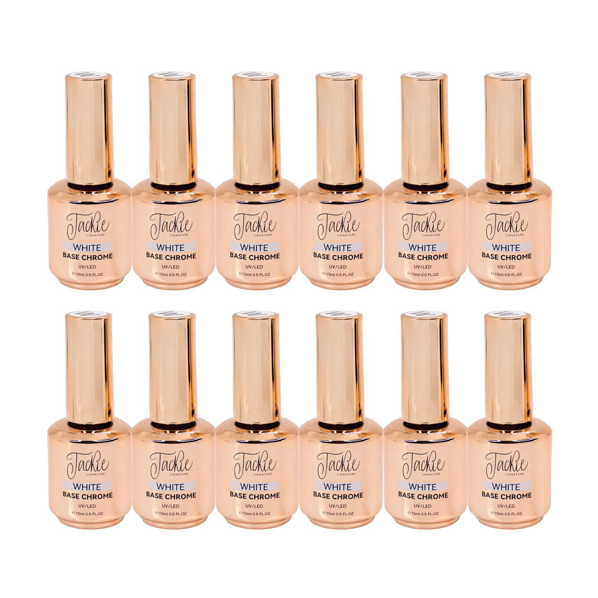 JACKIE SIGNATURE | CHROME BASE WHITE (Box of 12) 15ML