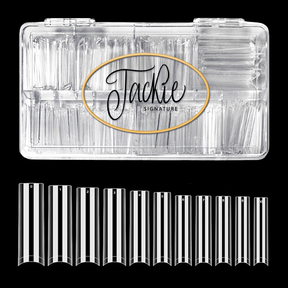 Jackie Signature - No C-Curve Nail Tip - Clear Square XL