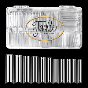 Jackie Signature - No C-Curve Nail Tip - Clear Square XXL