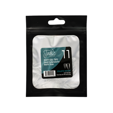 JACKIE SIGNATURE | SOFT GEL TIPS REFILL BAGS - STILLETO SHORT (50pcs)
