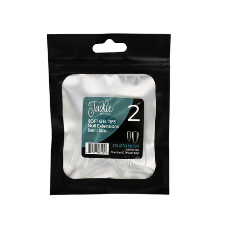 JACKIE SIGNATURE | SOFT GEL TIPS REFILL BAGS - STILLETO SHORT (50pcs)