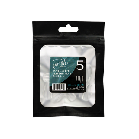 JACKIE SIGNATURE | SOFT GEL TIPS REFILL BAGS - STILLETO SHORT (50pcs)