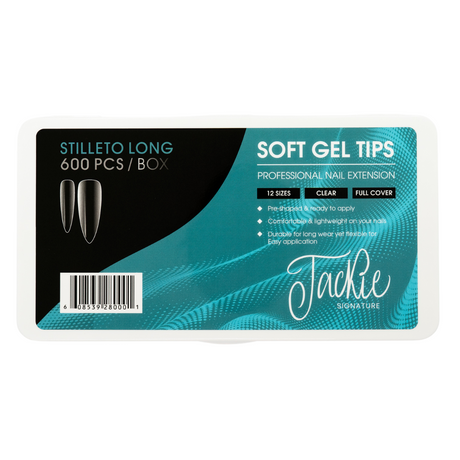 JACKIE SIGNATURE | SOFT GEL TIPS | CLEAR STILETTO