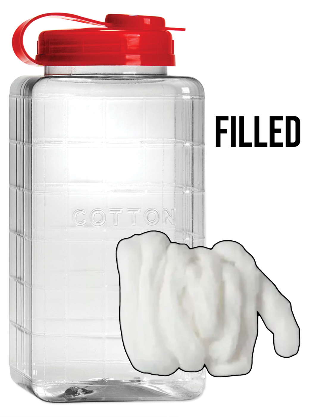 FILLED COTTON JAR - LARGE