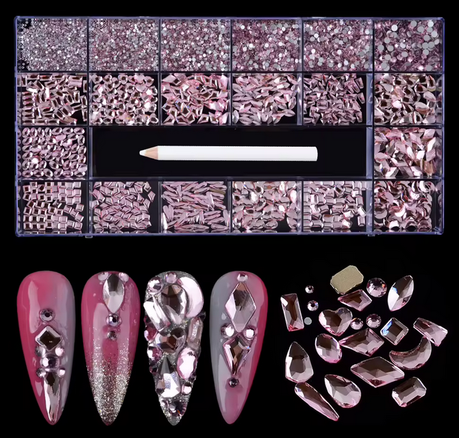 Rhinestone | #12 LIGHT PINK | Box of 20 shapes