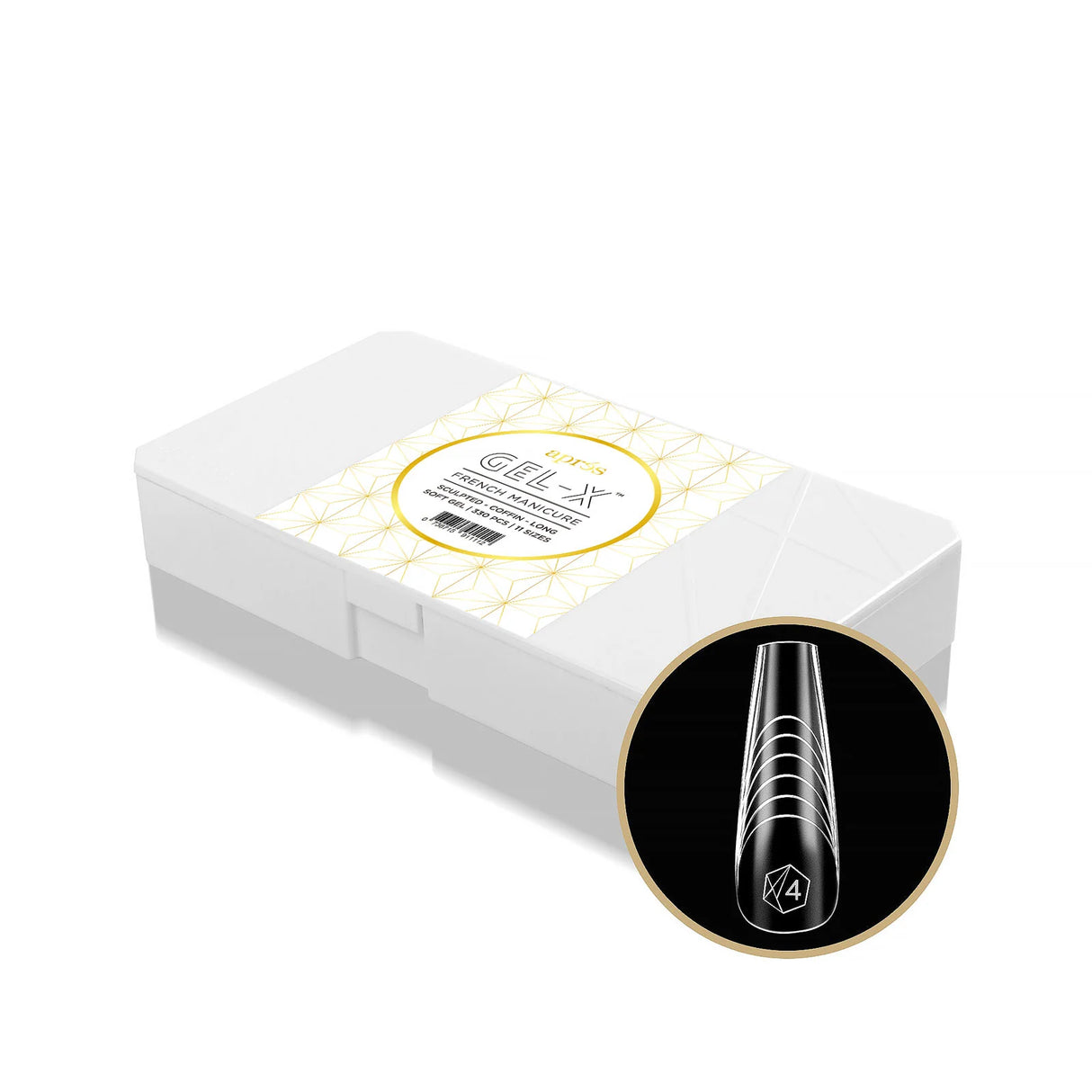 APRES - GEL X FRENCH MANICURE SCULPTED COFFIN TIPS - 330 PCS