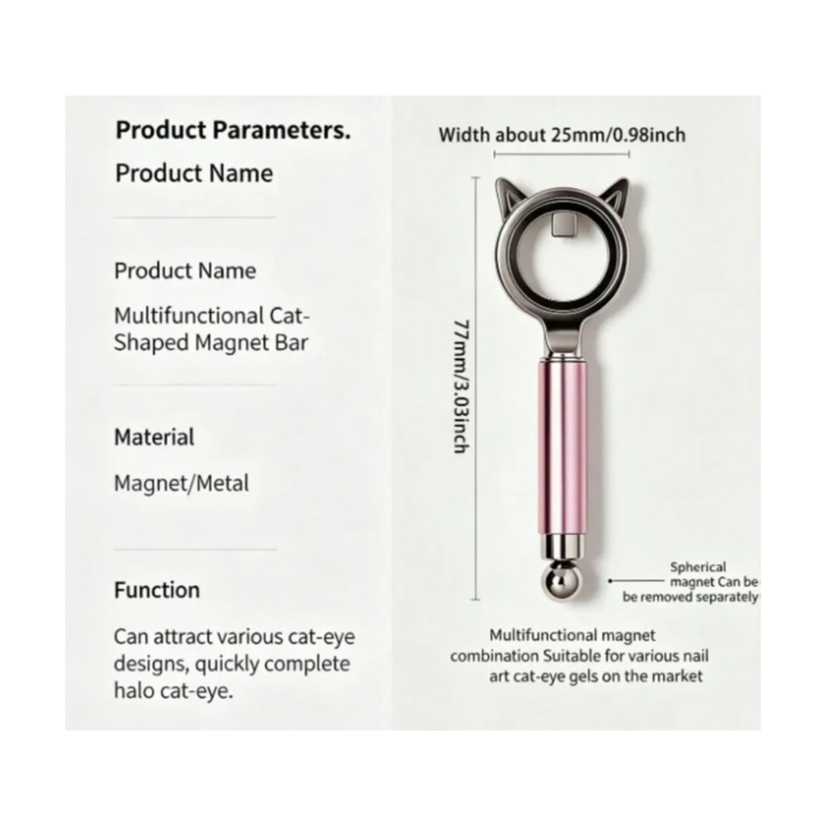 MAGNET CATEYE | CAT EAR Dual-End | 3 in 1