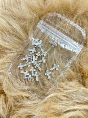 Cross Charm Silver - Bag of 20