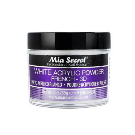 Mia Secret - White Acrylic Powder French 3D (2 oz)