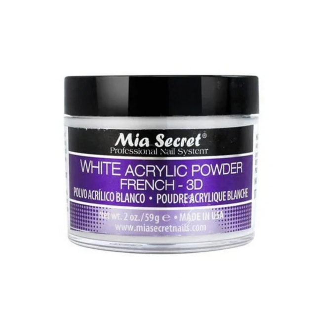 Mia Secret - White Acrylic Powder French 3D (2 oz)
