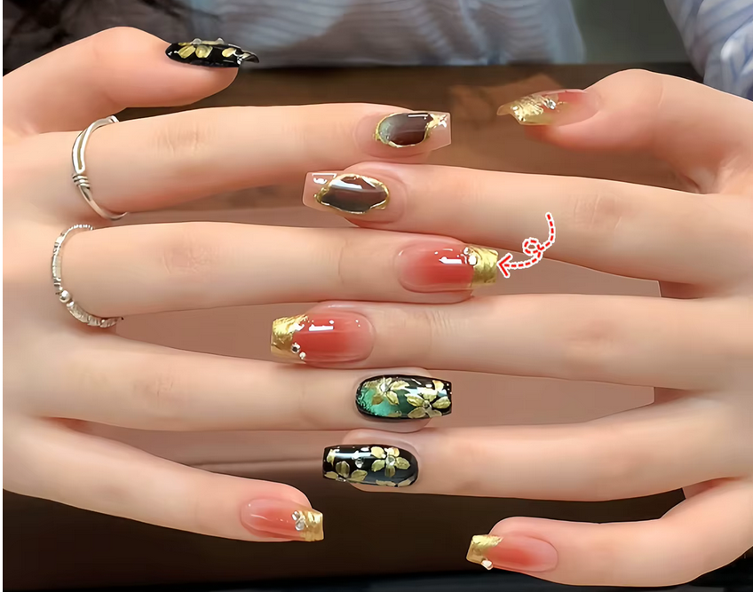 NAIL ART DESIGN  | METAL EMBOSSED GEL