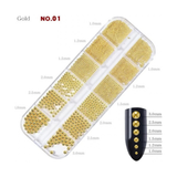 NAIL ART DESIGN | Metallic bead - 12 GRID
