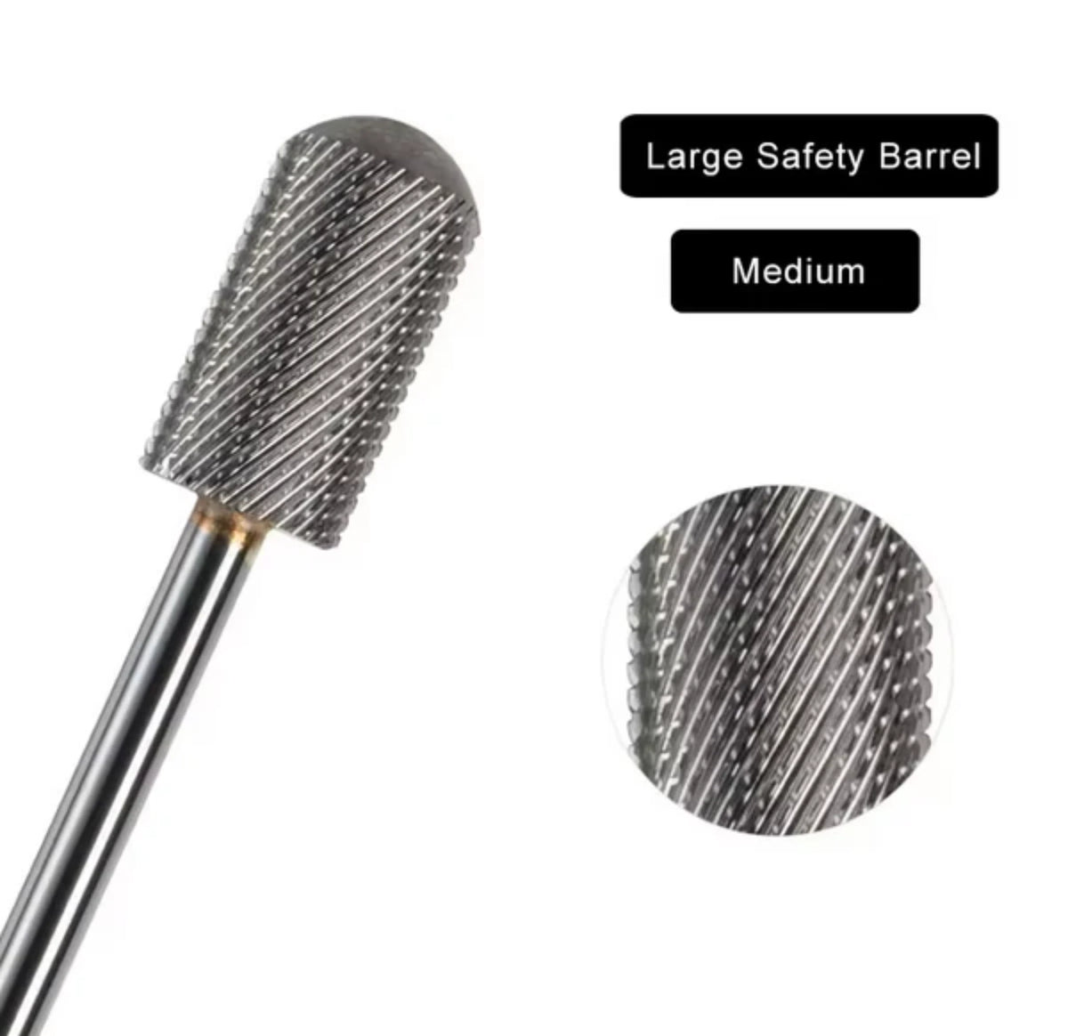 NAIL DRILL BIT | LARGE BARREL SMOOTH TOP BIT 6.6mm