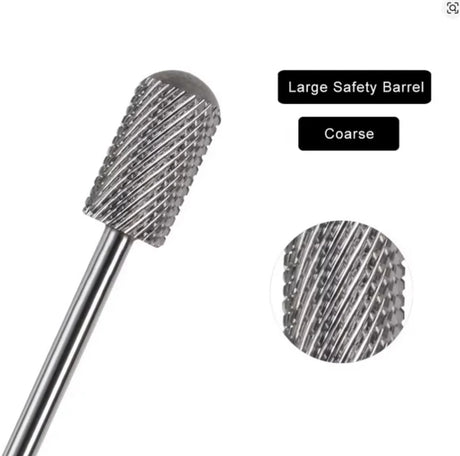 NAIL DRILL BIT | LARGE BARREL SMOOTH TOP BIT 6.6mm