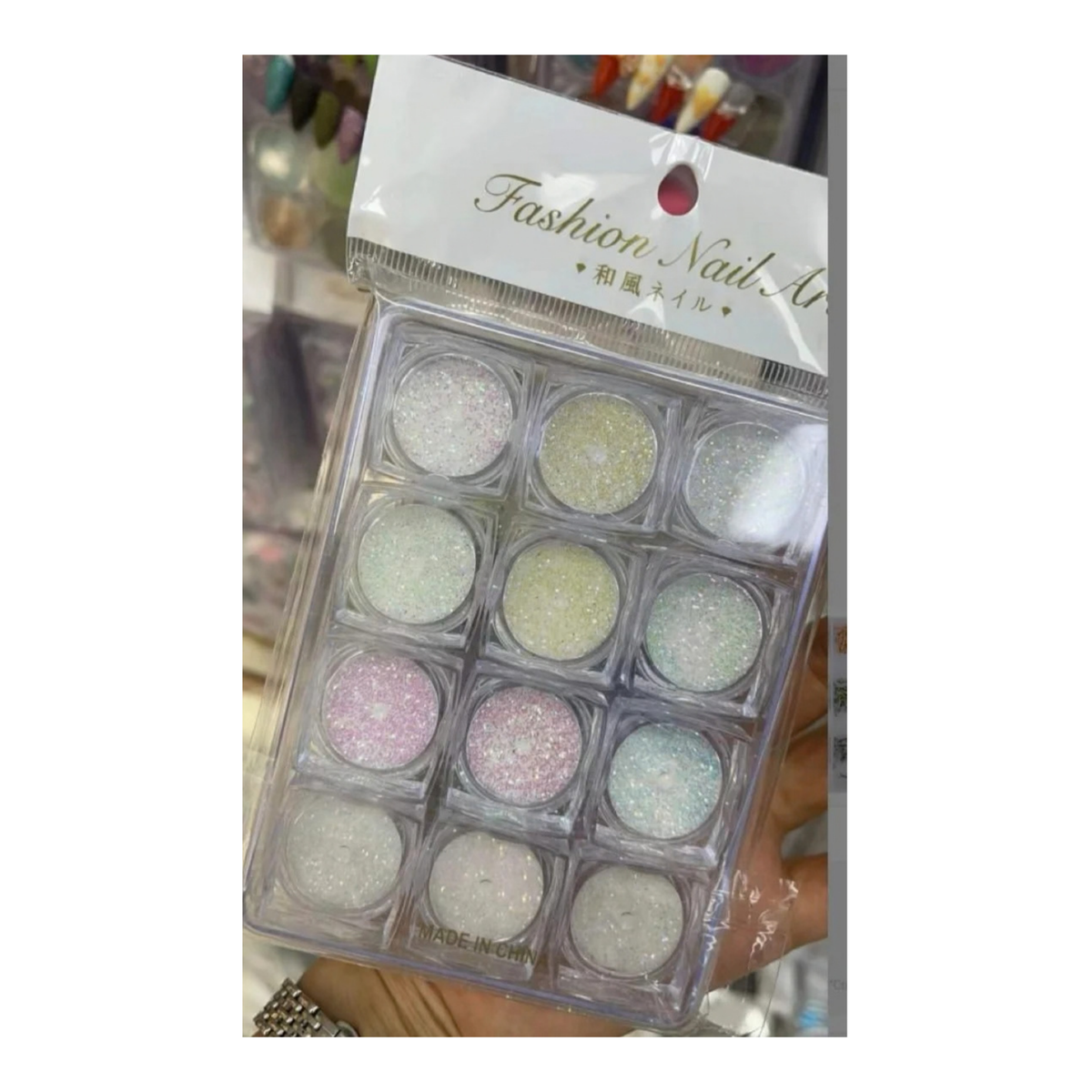 NAIL GLITTER | FINE GLITTER - STYLE 09 | PACK OF 12