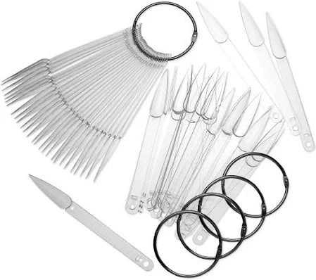 NAIL TIP DISPLAY | CLEAR | STILETTO 48 PCS