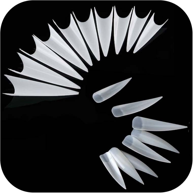 DND | SMALL - NATURAL STILETTO TIPS BOX (550 PCS)